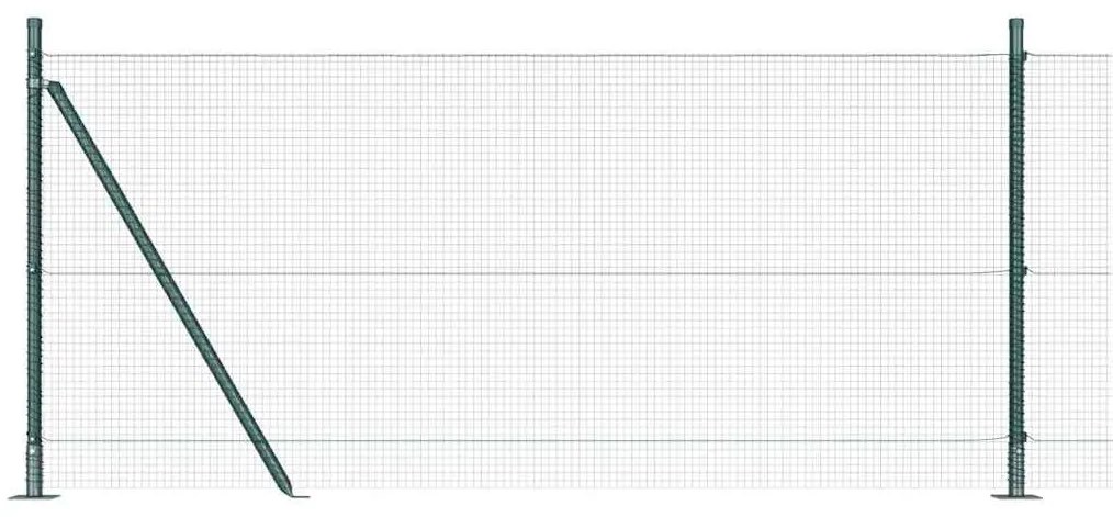 vidaXL Στύλος Περιφράξεων Πράσινο 10 x 1 μ (16 x 16 mm πλέγμα) Ατσάλι