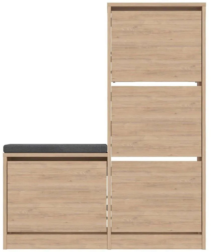 Παπουτσοθήκη Dude 779HMS4116 105x26x118,5cm Oak Μοριοσανίδα, Μελαμίνη