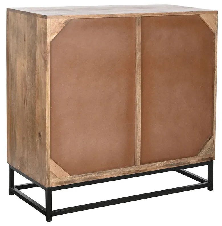 Σκευοθήκη DKD Home Decor Καφέ Μαύρο Κρυστάλλινο Ξύλο από Μάνγκο 90 x 40 x 90 cm