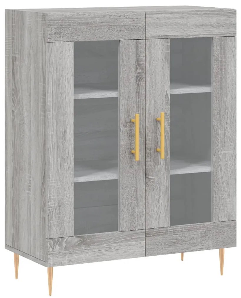 vidaXL Ντουλάπι Γκρι Sonoma 69,5 x 34 x 180 εκ. Επεξεργασμένο Ξύλο