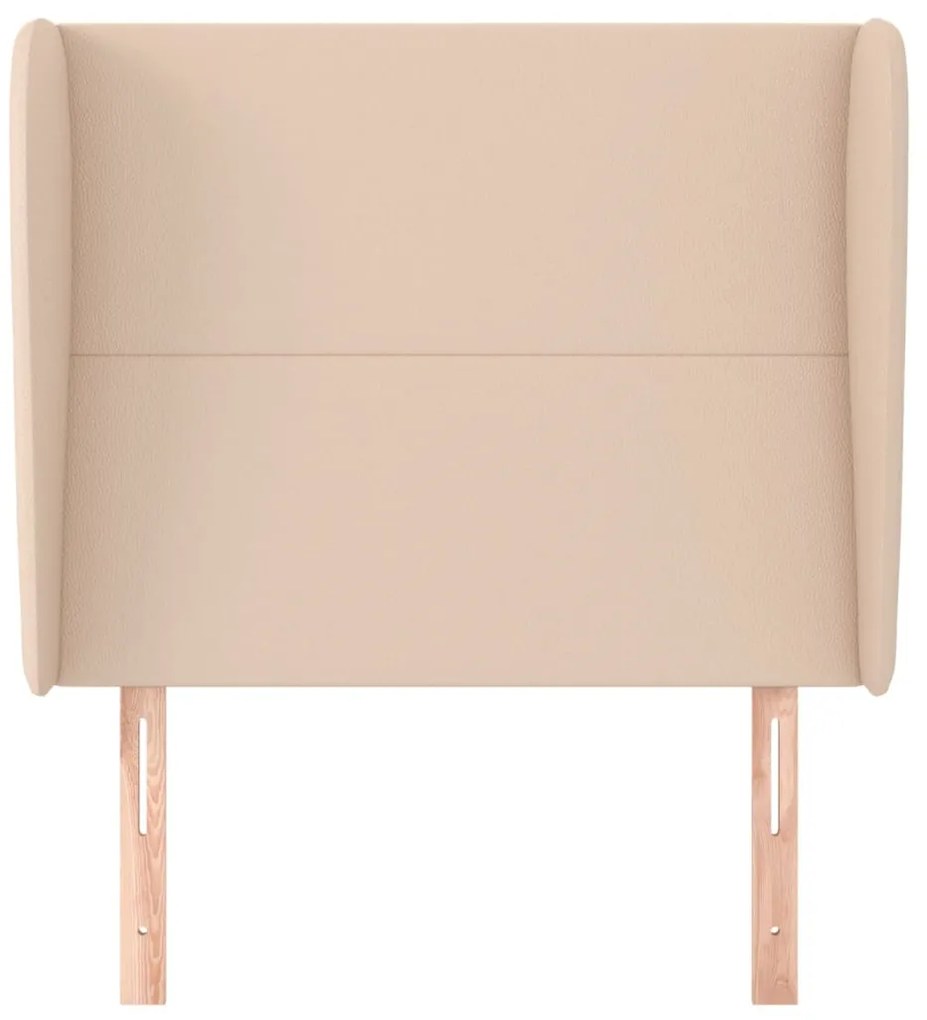 vidaXL Κεφαλάρι με Πτερύγια Καπουτσίνο 93x23x118/128 εκ. Συνθ. Δέρμα