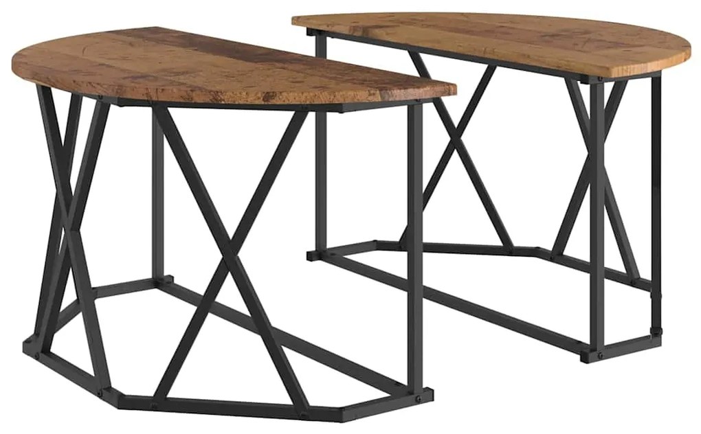 vidaXL Τραπεζάκι σαλονιού Παλαιό ξύλο 80 x 80 x 42 cm