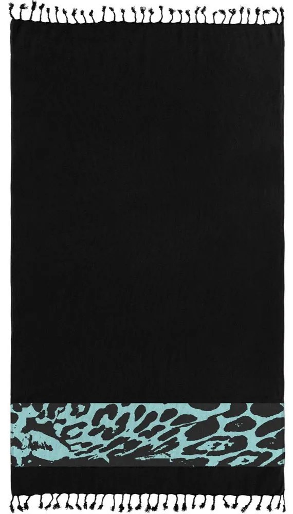 Πετσέτα Θαλάσσης - Παρεό Pestemal 24 Black Guy Laroche Θαλάσσης 90x170cm 100% Βαμβάκι