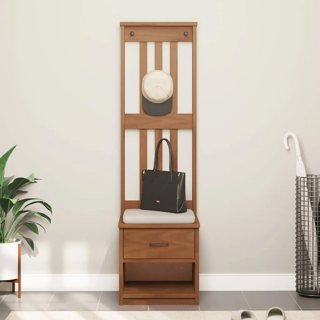 vidaXL Δέντρο χωλ "SANDNES" 45x40x159,5 εκ.Πεύκο μασίφ ξύλο