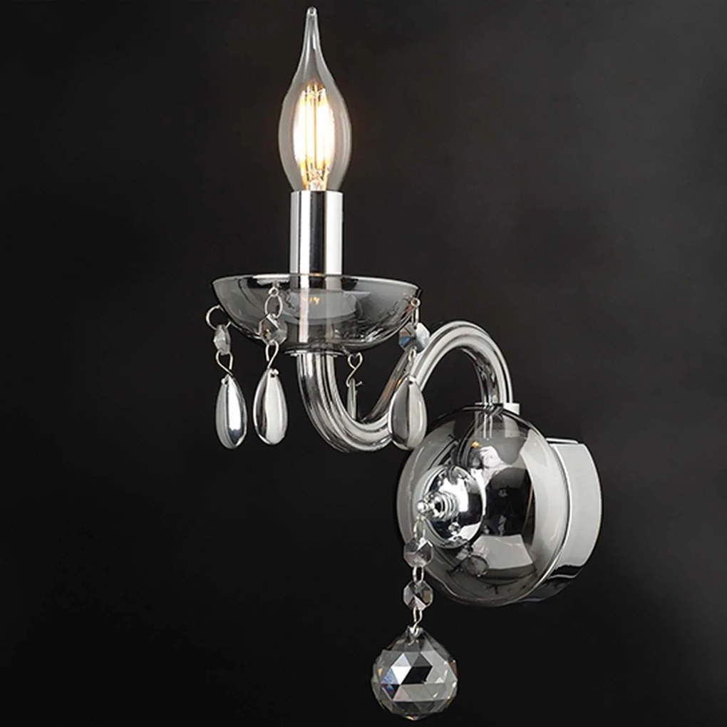 Φωτιστικό Τοίχου BLK82041WSGC Fume Crystal, Metal