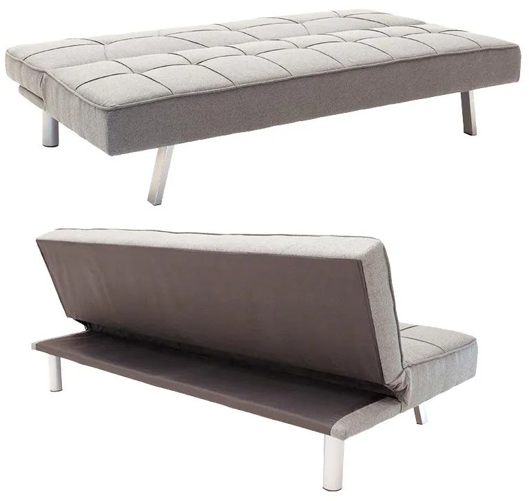 Καναπές - Kρεβάτι Travis 3θέσιος Ύφασμα Γκρί 175x83x74 εκ. 175x83x74 εκ.