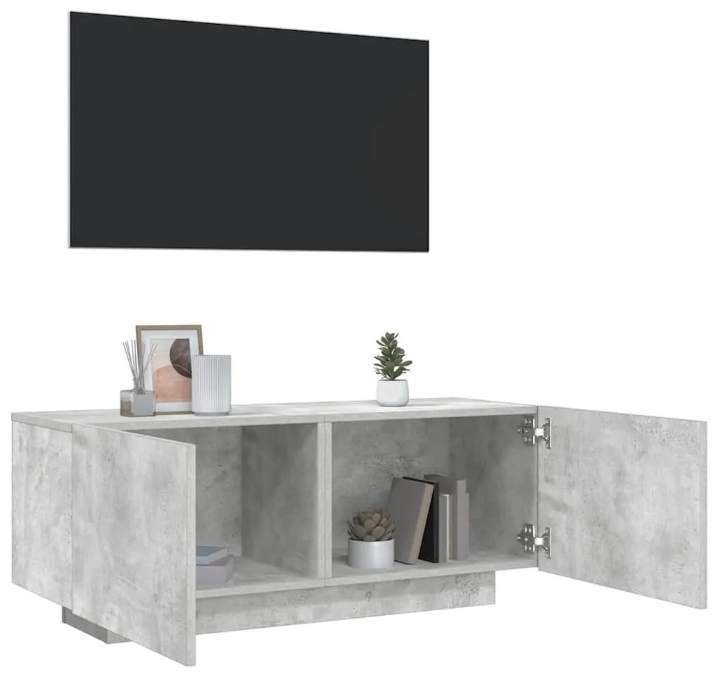 vidaXL Έπιπλο Τηλεόρασης Γκρι Σκυρ. 100x35x40 εκ. Επεξ. Ξύλο