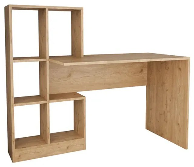Intrahome Γραφείο εργασίας με βιβλιοθήκη Dustin Intrahome σε oak απόχρωση 118x56x112εκ | SKU: INTRAPA-208111410