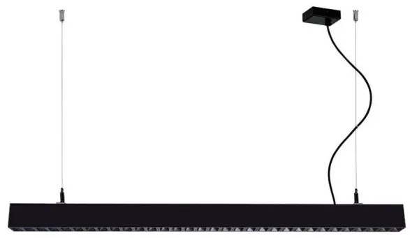 Γραμμικό Φωτιστικό Οροφής Direct LED 36W IP20 Topline Viokef-3911-0025-1-B-N-Μαύρο 3911-0025-1-B-N