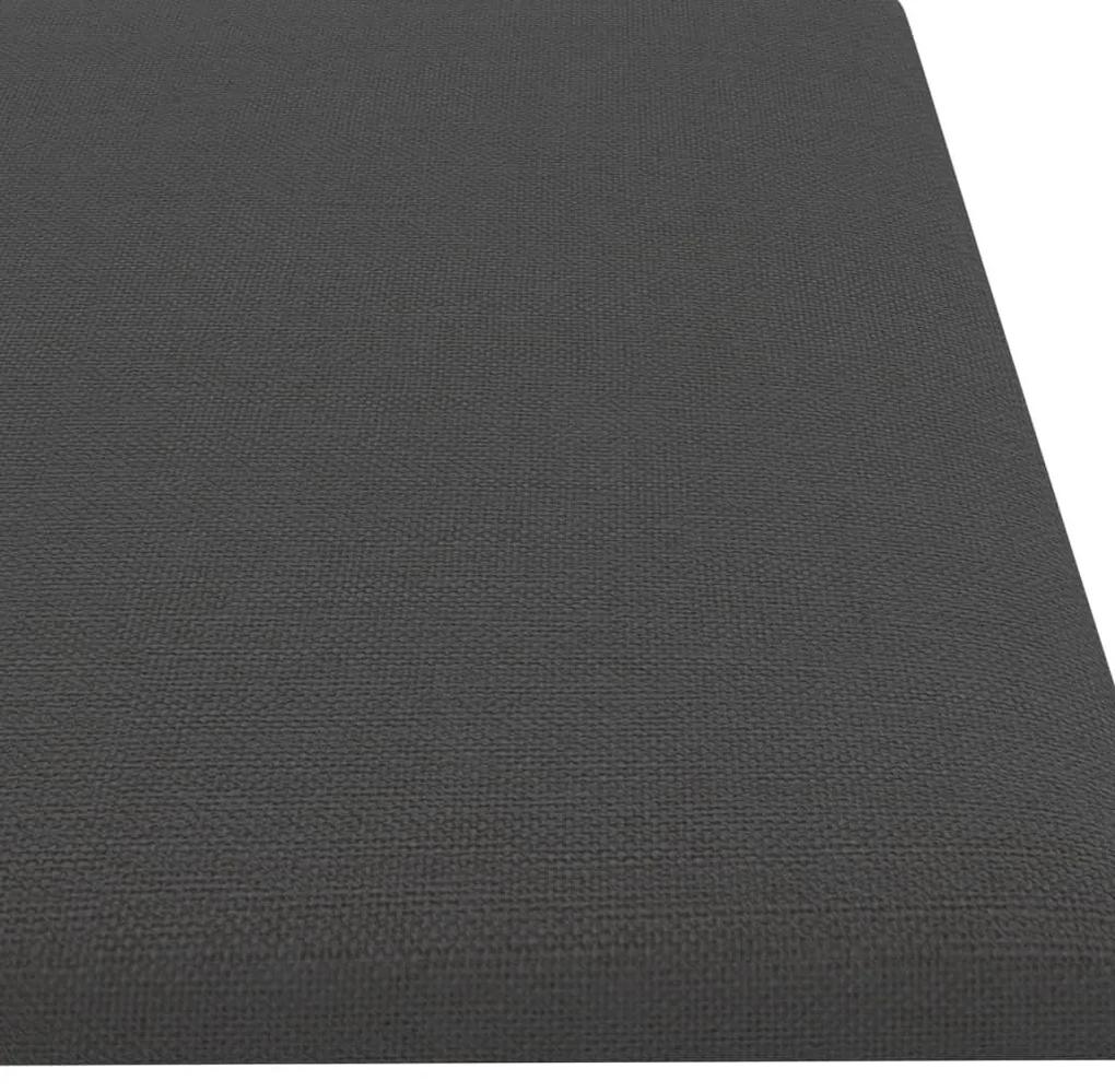 Πάνελ Τοίχου 12 τεμ. Σκούρο Γκρι 60x15 εκ. 1,08 μ² Υφασμάτινα - Γκρι