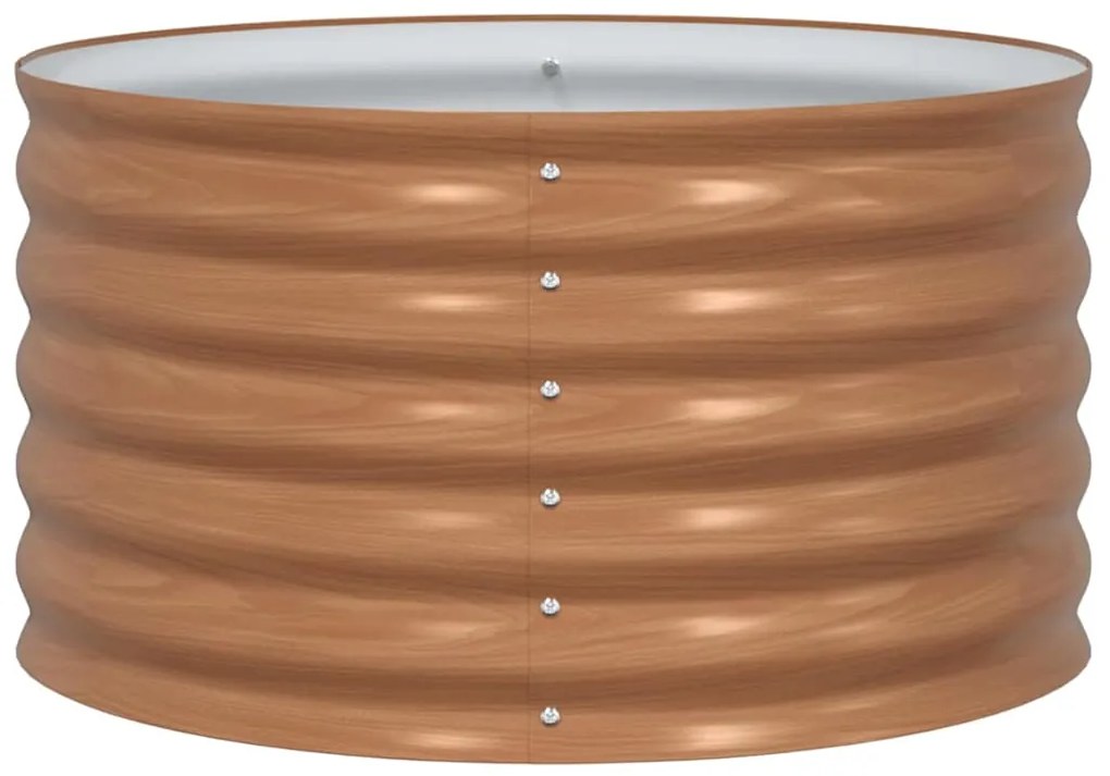 vidaXL Υπερυψωμένη Ζαρντινιέρα Καφέ 80 x 80 x 44 cm Ατσάλι
