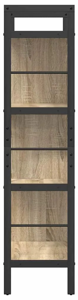 vidaXL Ράφι Βιβλίων Δρύς Sonoma 75 x 30 x 123,5 εκ. Επεξεργασμένο ξύλο