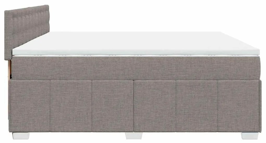 ΚΡΕΒΑΤΙ BOXSPRING ΜΕ ΣΤΡΩΜΑ TAUPE 200X200 ΕΚ. ΥΦΑΣΜΑΤΙΝΟ 3289493