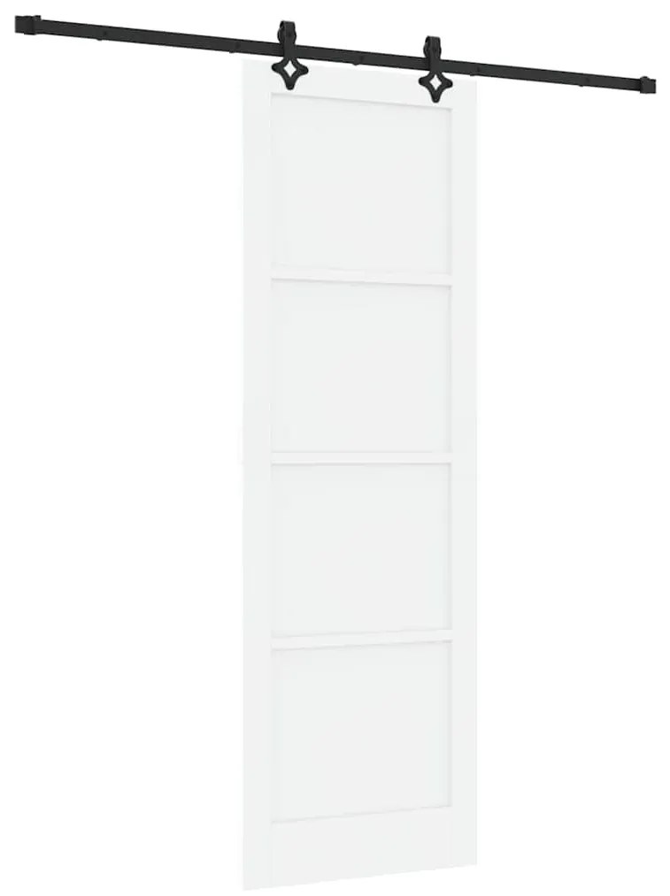 vidaXL Σετ Συρόμενης Πόρτας ORKDAL Λευκό και μαύρο 78 x 232 cm
