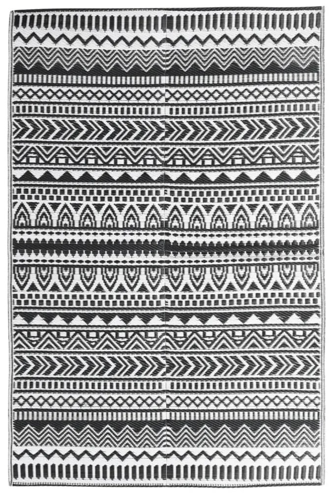 vidaXL Χαλί εξωτερικού χώρου ARAKIL Μαύρο 160x230 cm PP