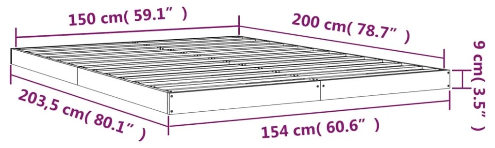 ΠΛΑΙΣΙΟ ΚΡΕΒΑΤΙΟΥ WEISS 150X200ΕΚ ΜΑΣΙΦ ΞΥΛΟ ΠΕΥΚΟΥ 5FT KINGSIZE 823440