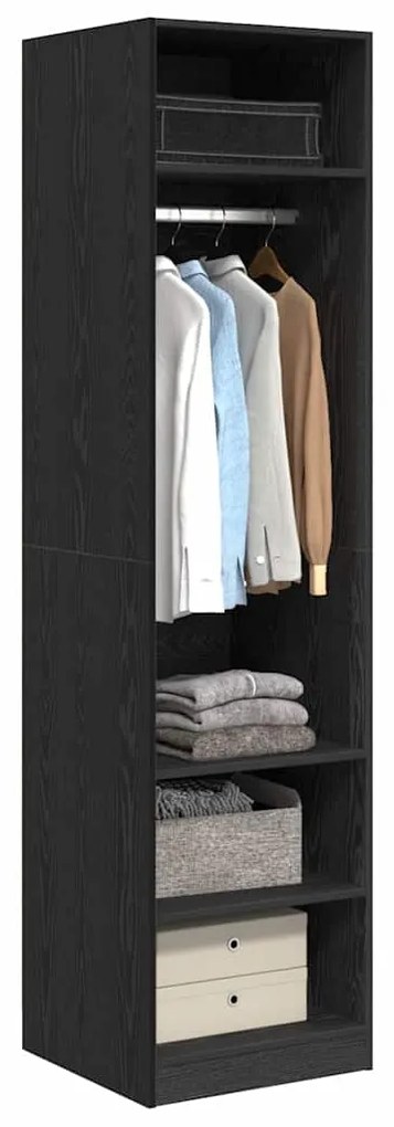 vidaXL Ντουλάπι με ράφι Μαύρη Οξυά 50 x 50 x 200 cm Επεξεργασμένο ξύλο