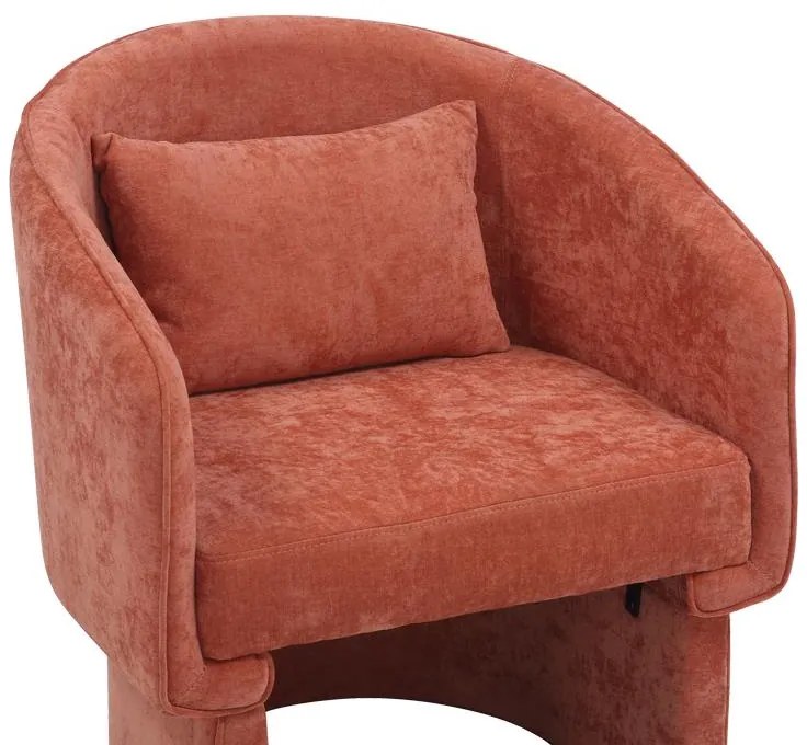 Πολυθρόνα Playmob ύφασμα σε κεραμιδί απόχρωση 69x65x79εκ 69x65x79 εκ.