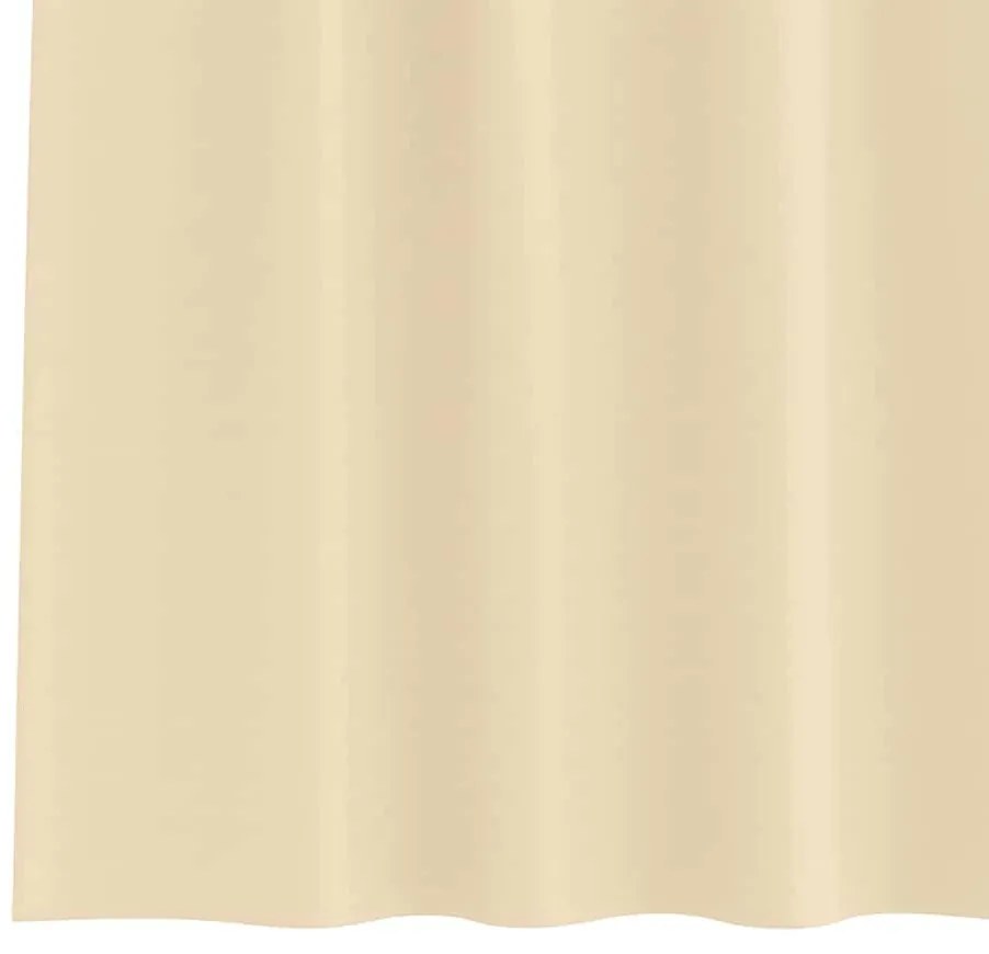 vidaXL Κουρτίνες με κουρτίνες 2 pcs Κρεμ 140x140cm Πολυεστέρας