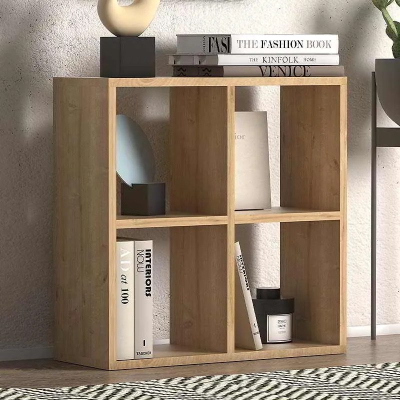 Βιβλιοθήκη Cube Megapap από μελαμίνη χρώμα pine oak 64x23x64εκ.