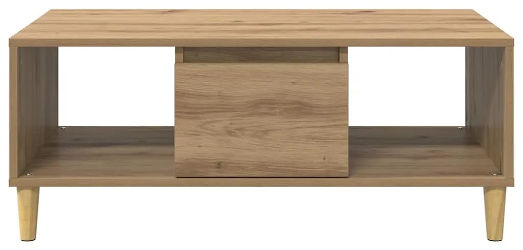 vidaXL Τραπεζάκι σαλονιού με συρτάρι Artisan Oak 90 x 50 x 26.5 εκ.