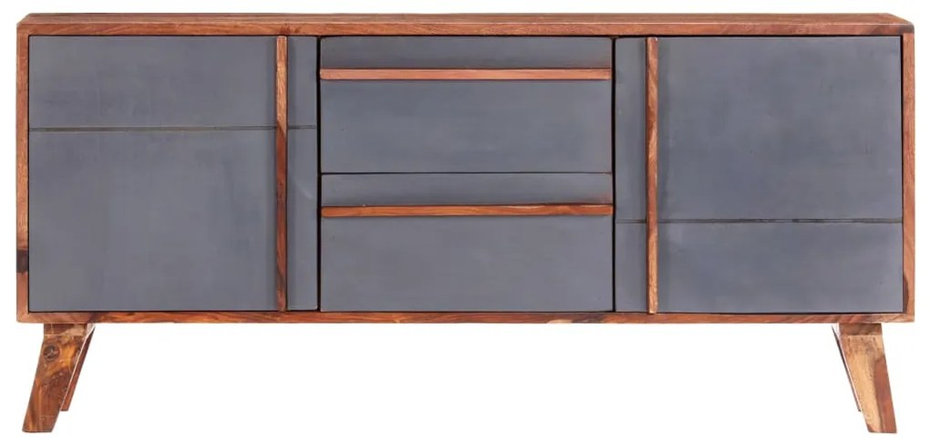 vidaXL Μπουφές Γκρι 120 x 30 x 55 εκ. από Μασίφ Ξύλο