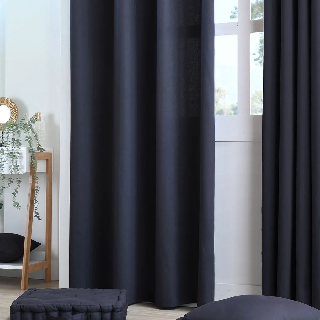 Κουρτίνα (140x260) Με Τρουκς S-F Oxford Carbone R6B990004