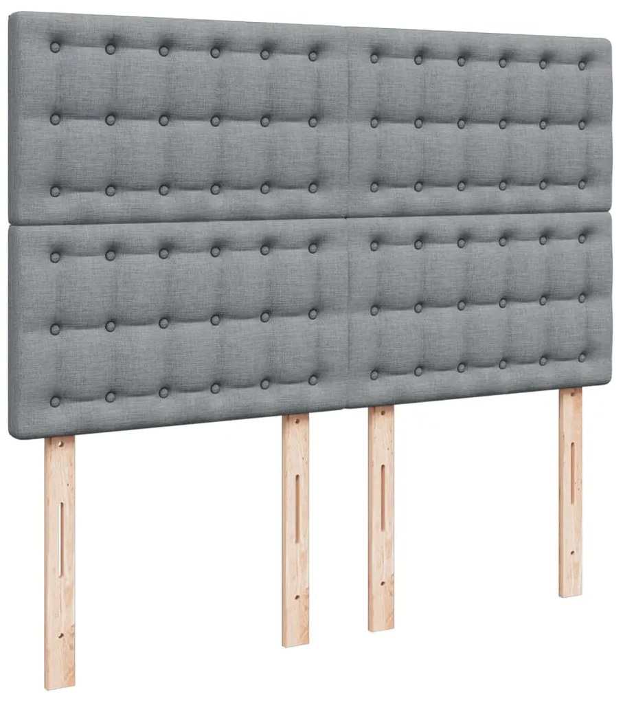 vidaXL Κρεβάτι Boxspring με Στρώμα Αν. Πράσινο 160x200εκ Υφασμάτινο