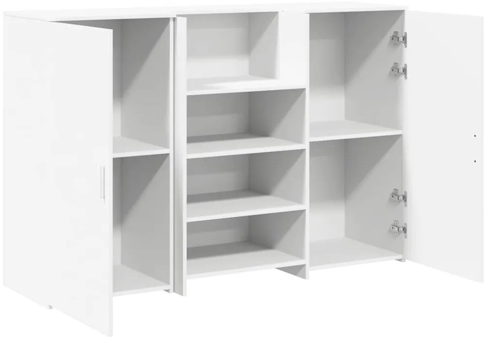 vidaXL Γραφείο υποδοχής Λευκό 155x50x103,5 εκ. Επεξεργασμένο Ξύλο