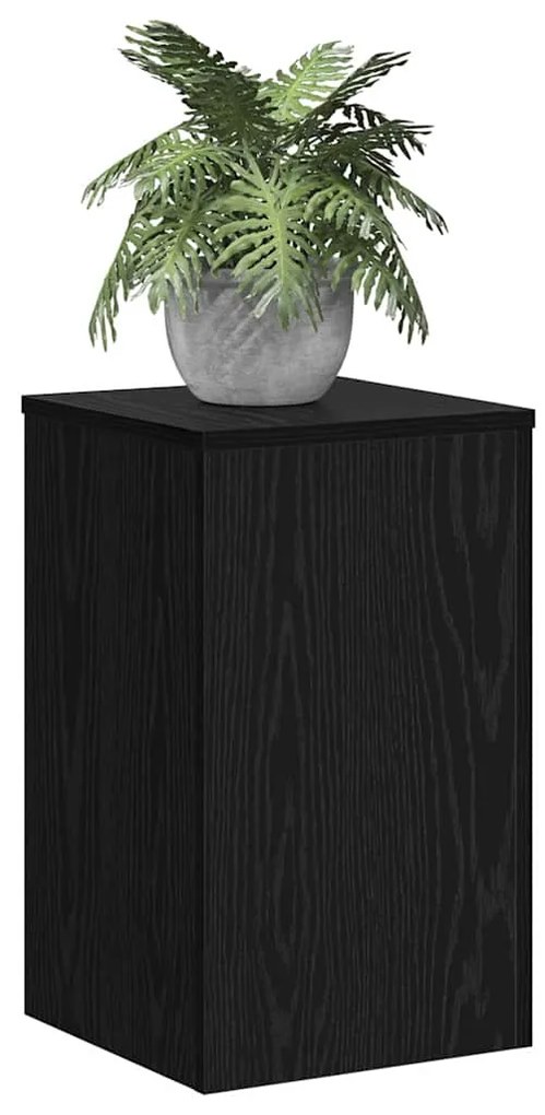 vidaXL Βάση φυτών 2 pcs Μαύρη δρυς 30 x 30 x 50 cm Επεξεργασμένο ξύλο