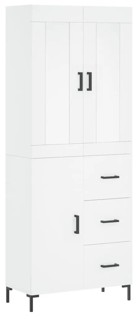 vidaXL Ντουλάπι Λευκό 69,5x34x180 εκ. από Επεξεργασμένο Ξύλο