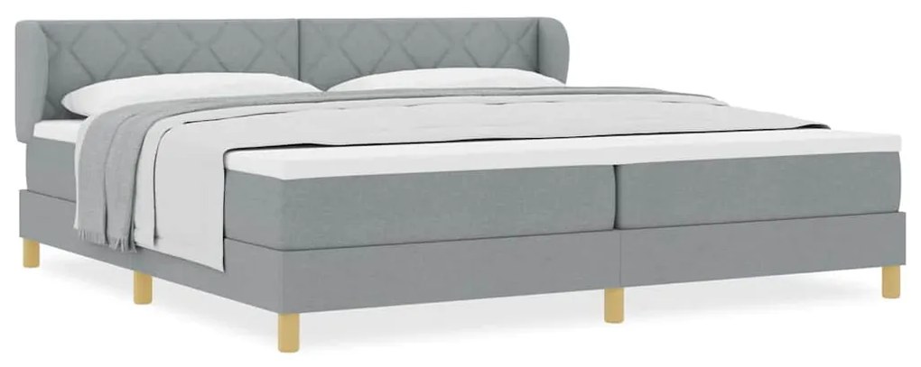 vidaXL Κρεβάτι με Ελατήρια και Στρώμα Κρεμ 90x200 εκ Υφασμα με στρώμα