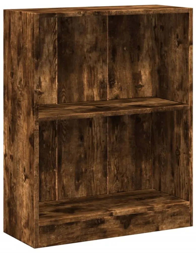 vidaXL Βιβλιοθήκη Καπνιστή Δρυς 60 x 24 x 76 εκ. Επεξεργασμένο Ξύλο