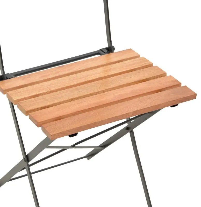 Σετ Κήπου Τραπεζαρία Pometia 3 τεμ Ξύλο - Μέταλλο 55x54x72εκ. 55x54x72 εκ.