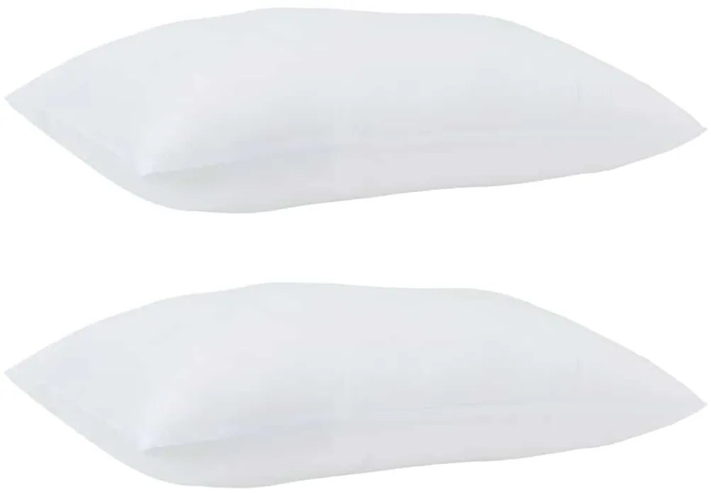 vidaXL Μαξιλάρι με μαξιλάρι 2 pcs Λευκό 61 x 41 x 20 εκ Πολυεστέρας