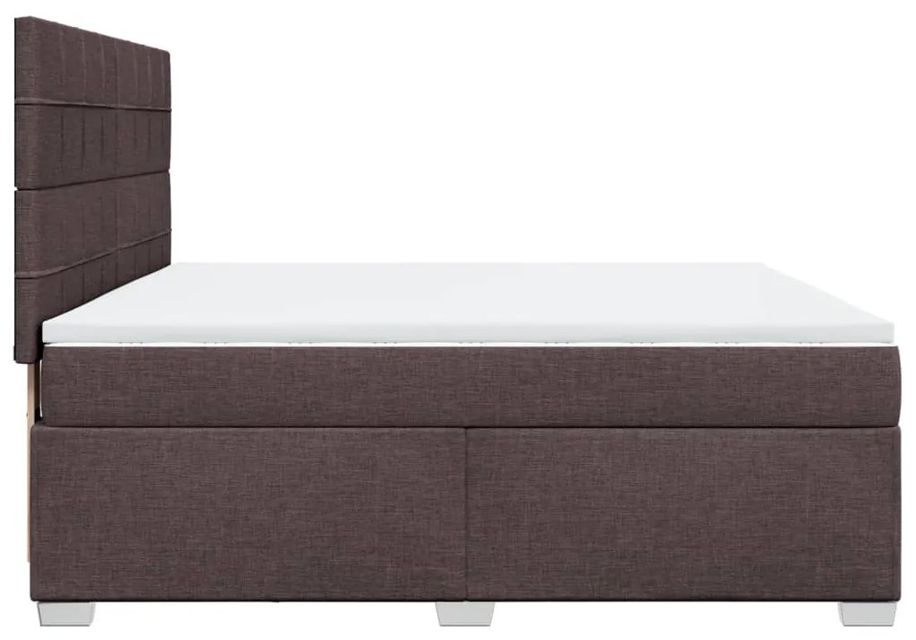 ΚΡΕΒΑΤΙ BOXSPRING ΜΕ ΣΤΡΩΜΑ ΣΚΟΥΡΟ ΚΑΦΕ 180X200 ΕΚ ΥΦΑΣΜΑΤΙΝΟ 3290570