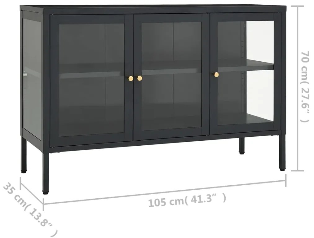 ΜΠΟΥΦΕΣ ΑΝΘΡΑΚΙ 105 X 35 X 70 ΕΚ. ΑΠΟ ΑΤΣΑΛΙ ΚΑΙ ΓΥΑΛΙ 336069