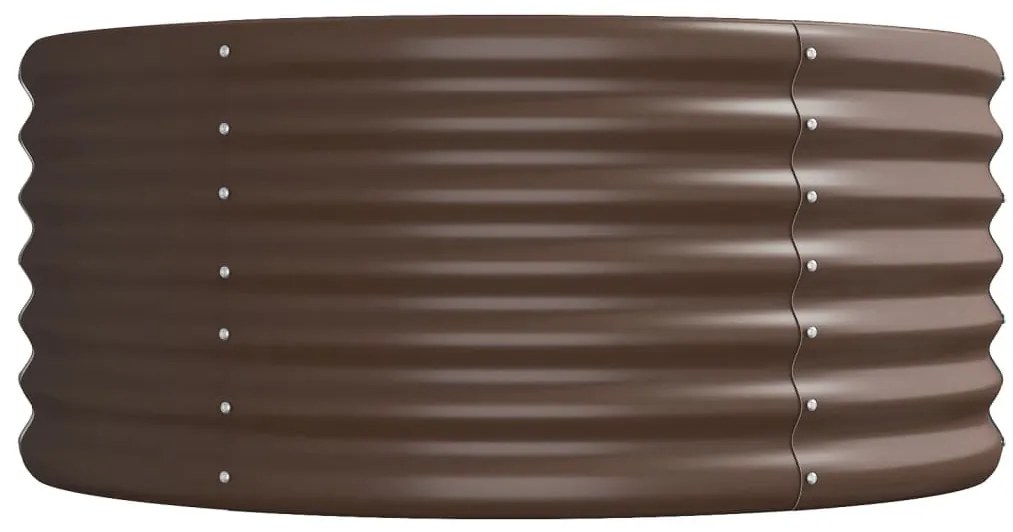 vidaXL Ζαρντινιέρα Καφέ 512x80x36 εκ. Γαλβανισμένος χάλυβας
