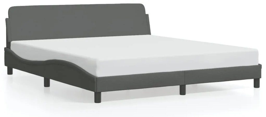 vidaXL Σκελετός Κρεβατιού Dover Σκ. Γκρι 160x200 εκ.Υφασμάτινο