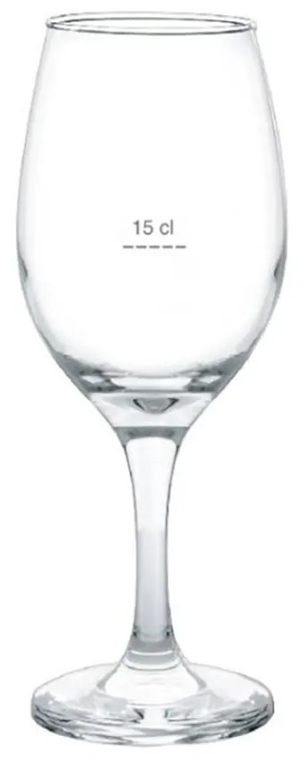Ποτήρια Κρασιού από Γυαλί Με διαγράμμιση 386ml 1 τμχ Cristar  Διάφανο