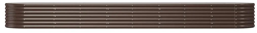 vidaXL Ζαρντινιέρα Καφέ 368x80x36 εκ. Ατσάλι με Ηλεκτρ. Βαφή Πούδρας