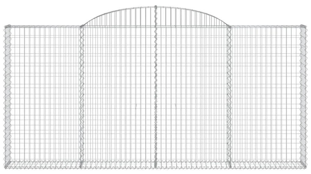 vidaXL Συρματοκιβώτια Τοξωτά 11 τεμ. 300x30x140/160 εκ. Γαλβαν. Ατσάλι
