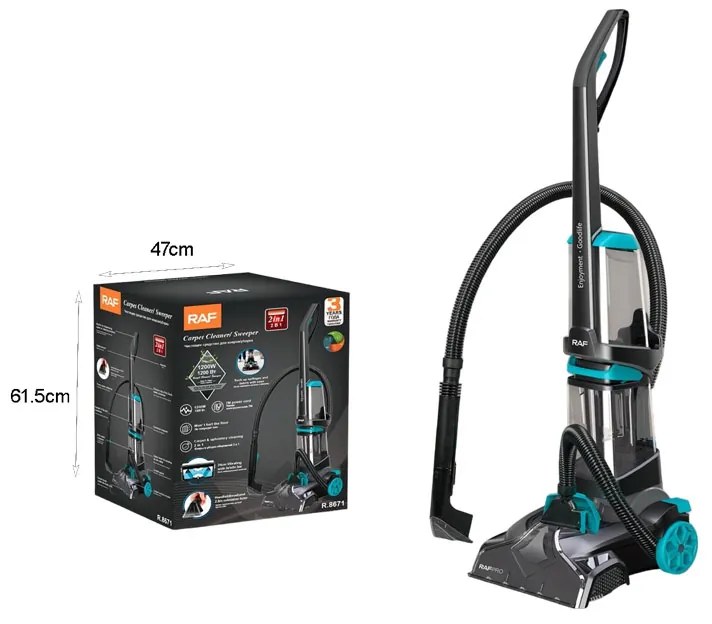 Raf Καθαριστής Χαλιών 1200w R.867 - Carpet Cleaner Sweeper