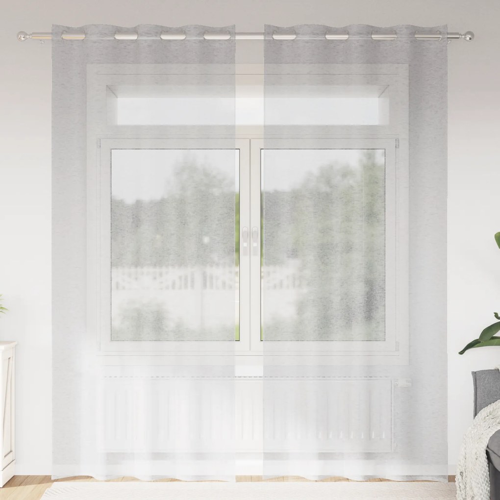 vidaXL Κουρτίνες 2 pcs Ανοιχτό γκρι 140 x 225 cm Πολυεστέρας