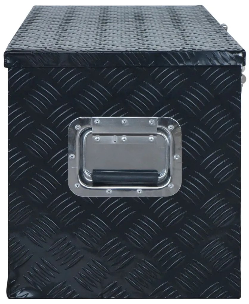 Κουτί Αποθήκευσης Μαύρο 1085 x 370 x 400 χιλ. Αλουμινίου - Μαύρο