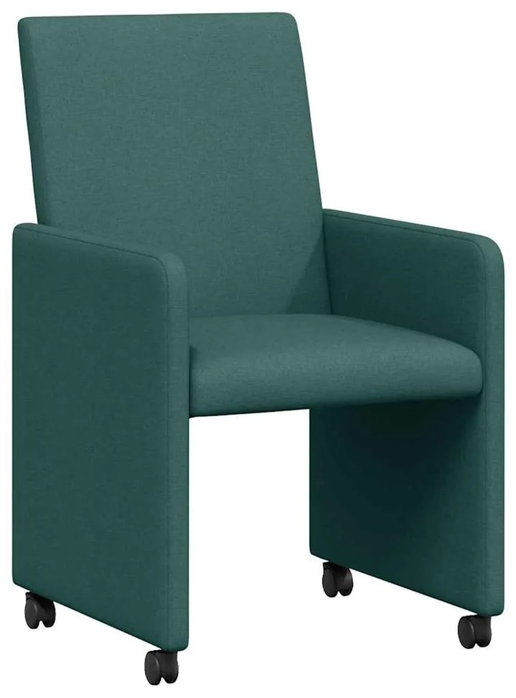 vidaXL Καρέκλα τραπεζαρίας 2 pcs Σκούρο πράσινο 57 x 66 x 94 εκ ύφασμα