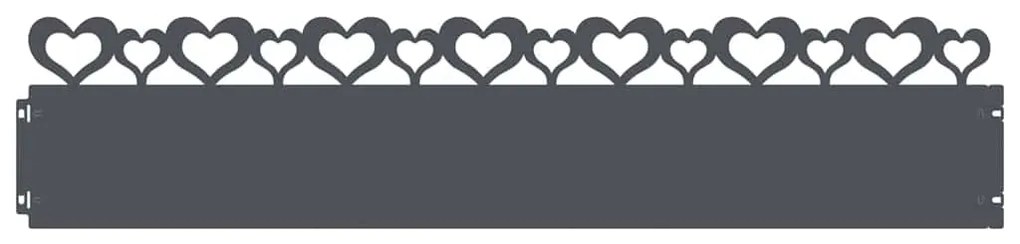 vidaXL Περιγράμματα γκαζόν 30 pcs Ανθρακί 103 x 0,05 x 22 εκ Ατσάλι