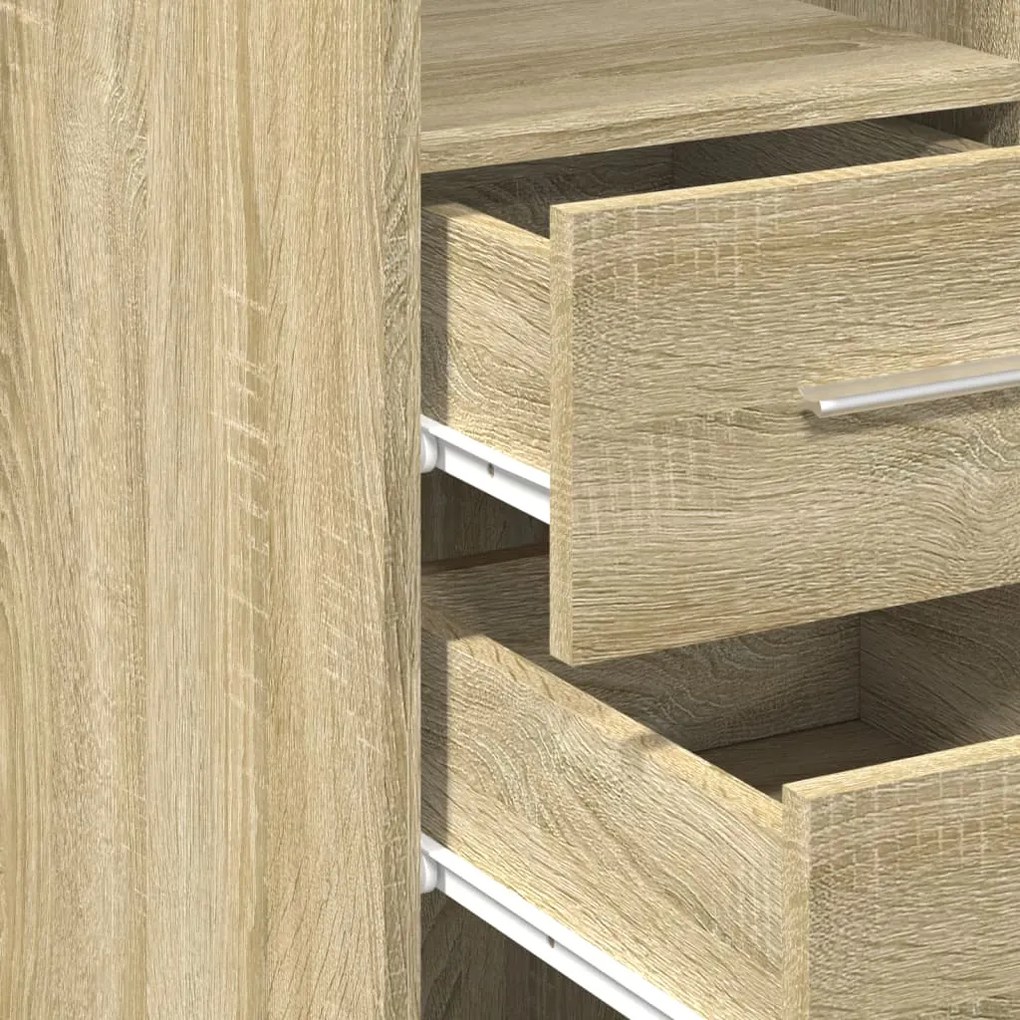 vidaXL Ντουλάπι Sonoma Δρυς 30x42,5x185 εκ. από Επεξεργασμένο Ξύλο