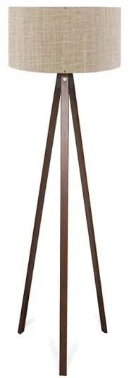Φωτιστικό δαπέδου PWL-1059 Pakoworld Ε27 μπεζ-καρυδί Φ38x140εκ-202-000005-Μπεζ 202-000005