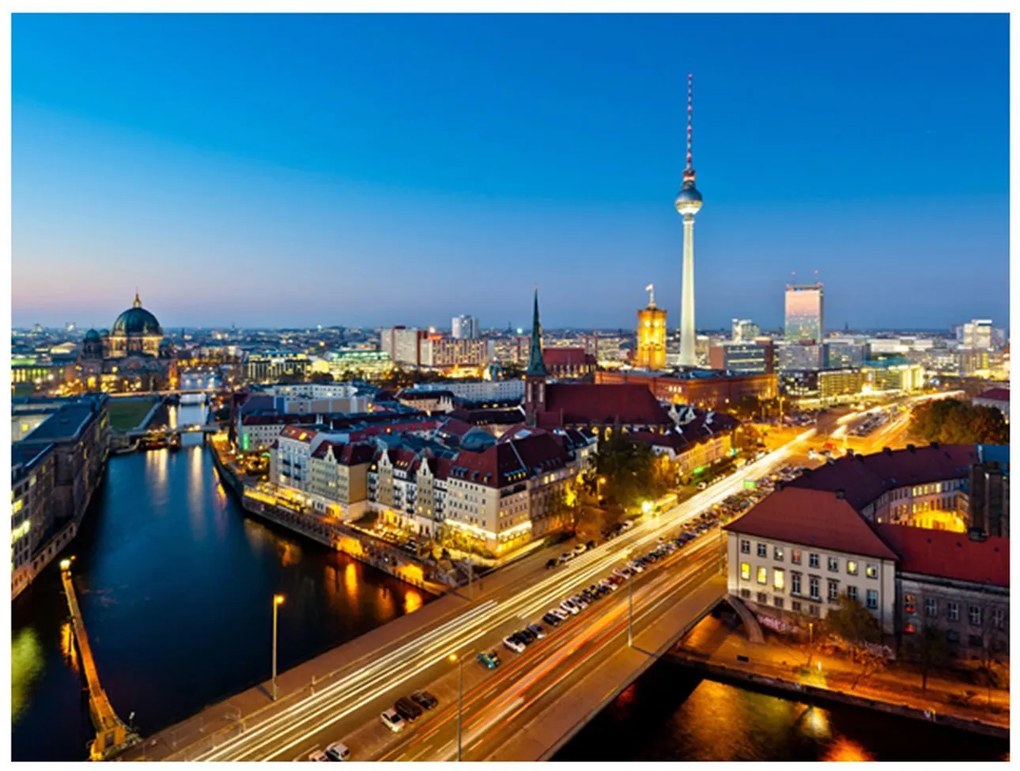 Φωτοταπετσαρία - Berlin view from Fischerinsel (night) 250x193